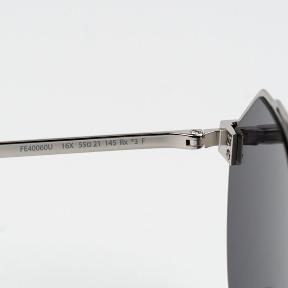 Fendi Women Sunglasses Palladium Blue Silver Mirror Logo Round FE40060U 16X NEW - Picture 5 of 10